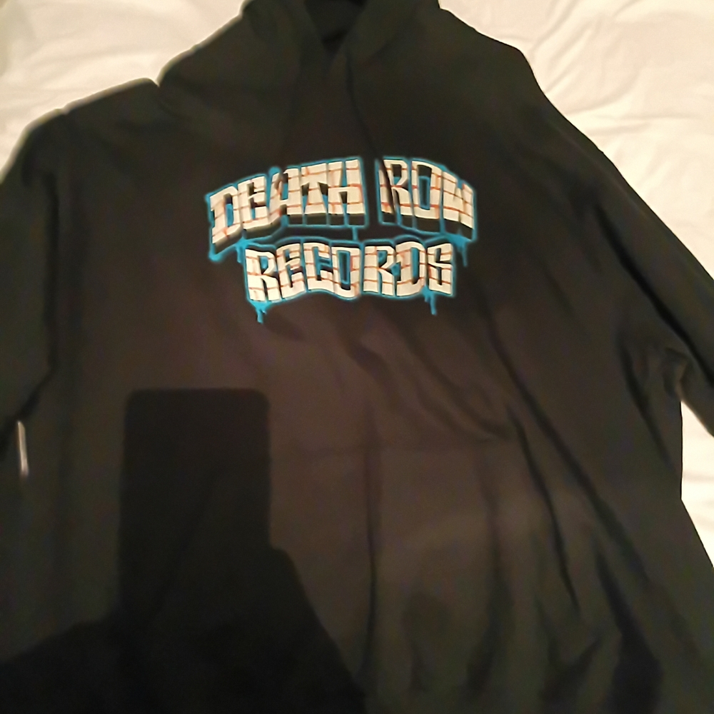 Crooks & Castles Black Hoodie with Blue and White Graphics